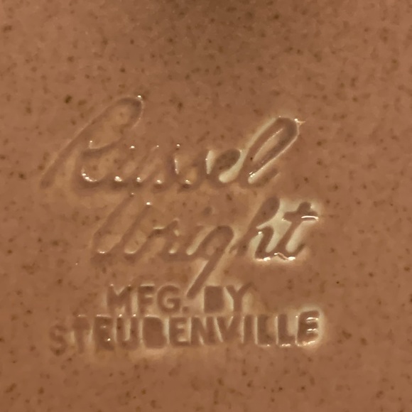 4 RUSSELL WRIGHT BY STEUBENVILLE 10” DINNER PLATES CORAL SPECKLEWARE - Picture 3 of 11